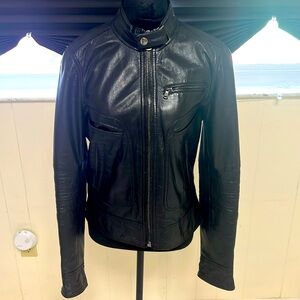 Dolce & Gabbana black authentic leather biker jacket excellent condition